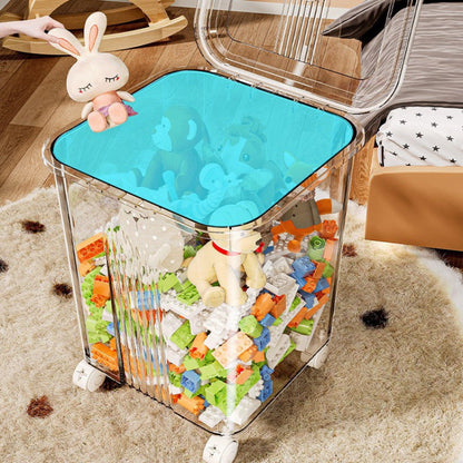 Transparent Rolling Storage Bin