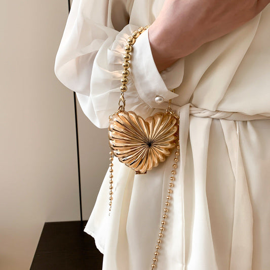 Heart Golden Bag