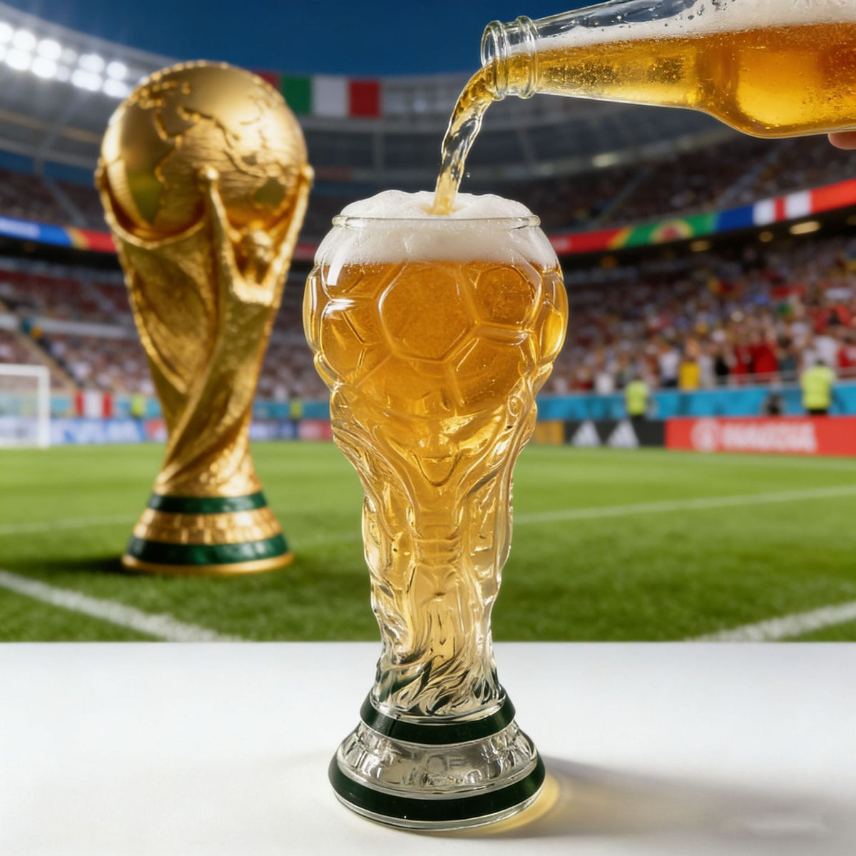 Football Trophy Glass