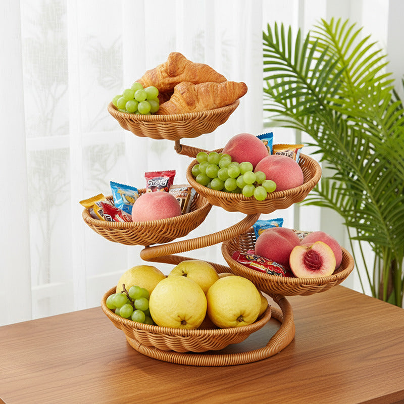 Multi-Tier Woven Storage Rack