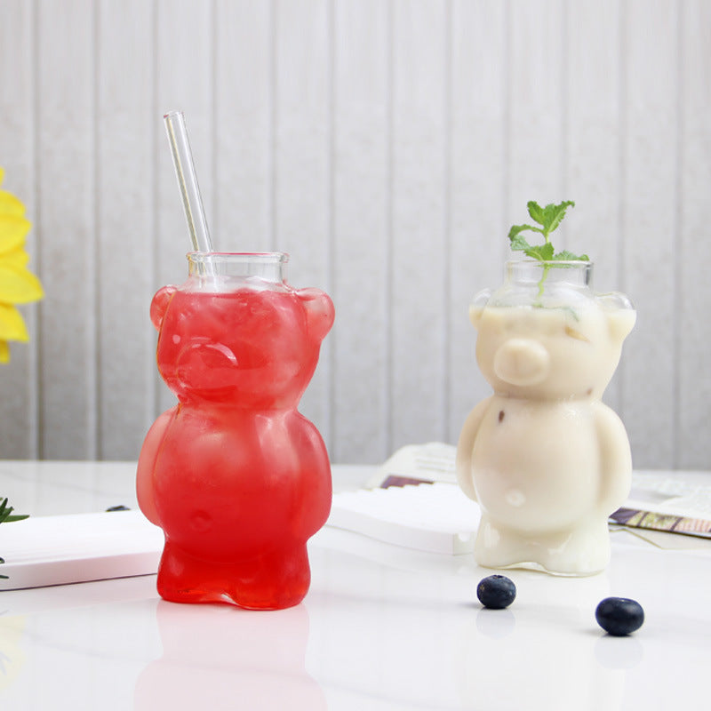 Cute Bear Glass Cup