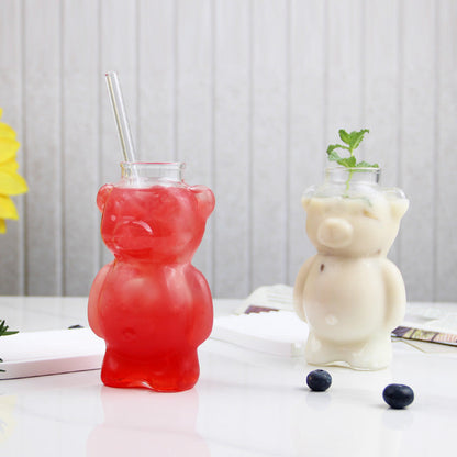 Cute Bear Glass Cup