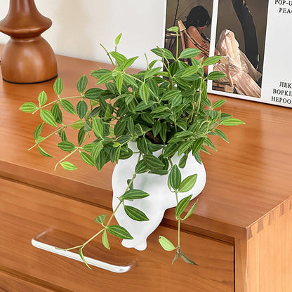 Leg Dangler Ceramic Pot