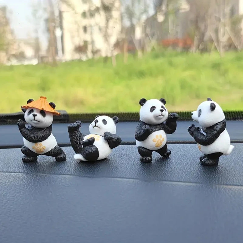 Panda Car Ornament (4 Pieces)