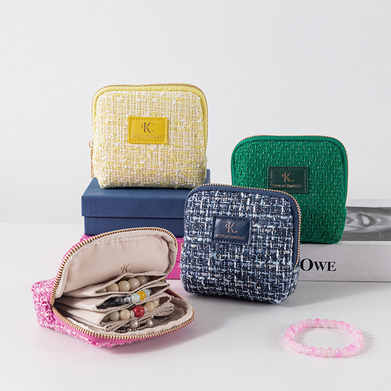 Mini Tweed Jewelry Pouch