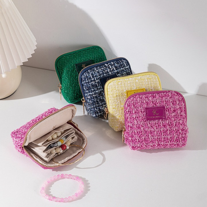 Mini Tweed Jewelry Pouch