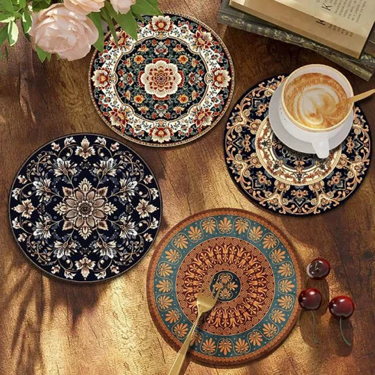 Vintage Floral Round Coaster