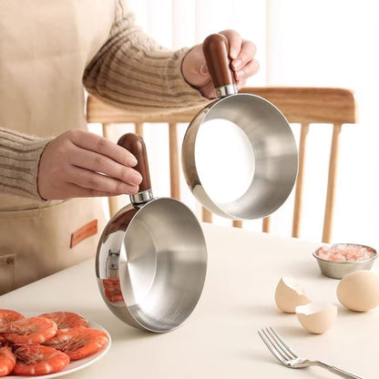 Wood Handle Steel Pot