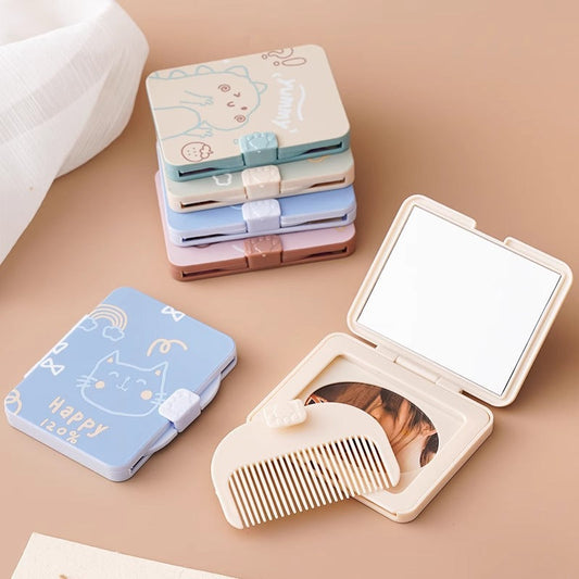 Portable Mirror With Comb