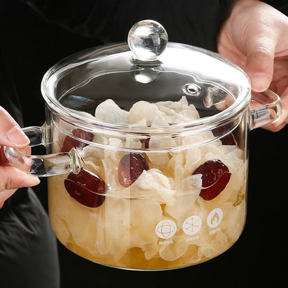 Glass Cooking Pot with Lid