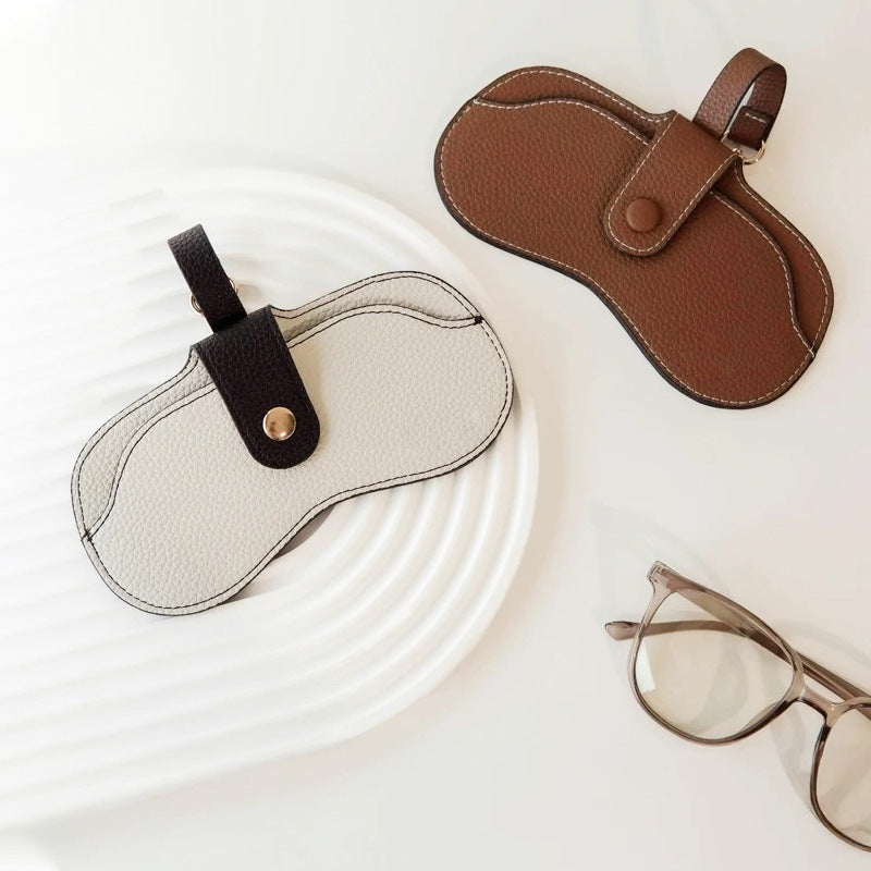 Portable Leather Sunglasses Holder