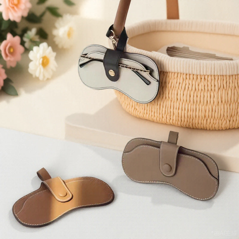 Portable Leather Sunglasses Holder