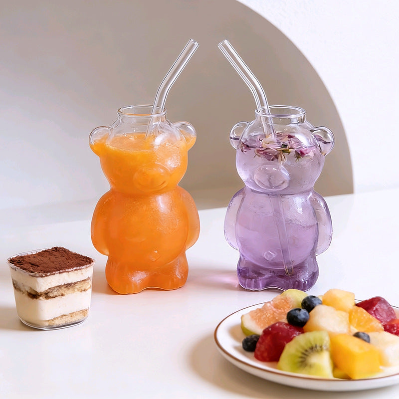 Cute Bear Glass Cup