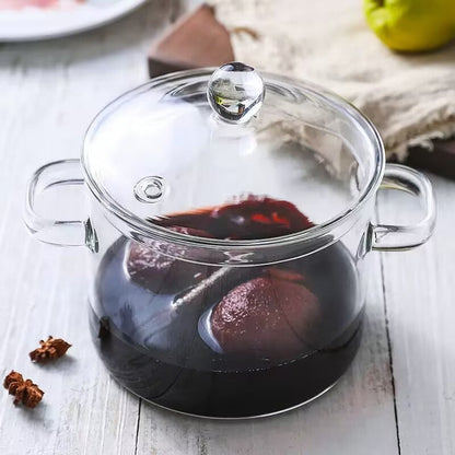 Glass Cooking Pot with Lid