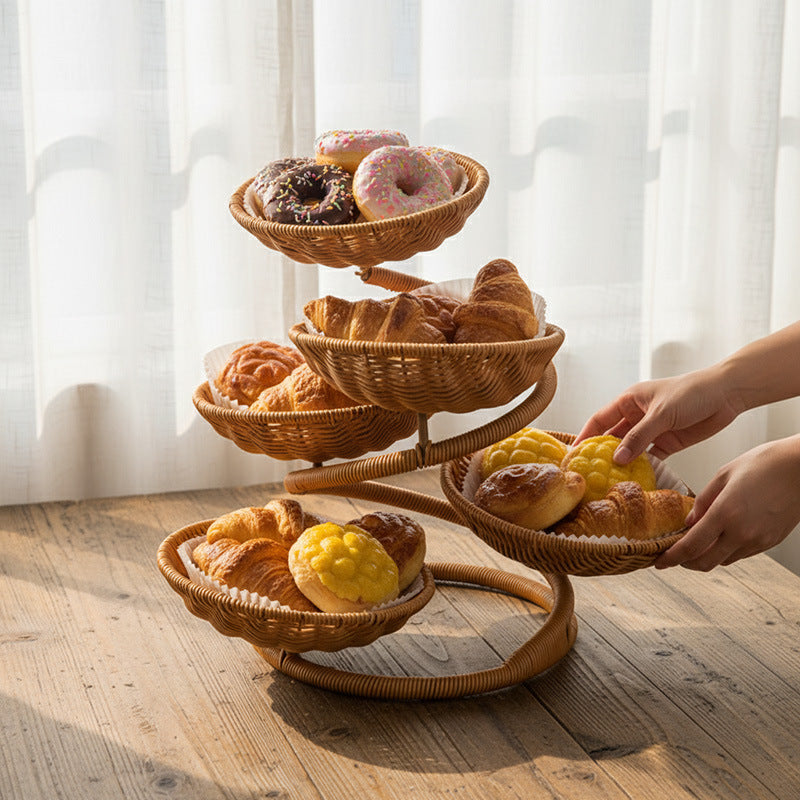Multi-Tier Woven Storage Rack