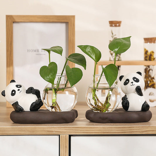 Panda Plant Glass Vase