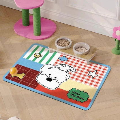 Cute Cartoon Pet Feeding Mat
