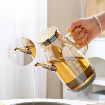 Glass Oil Bottle With Measurement