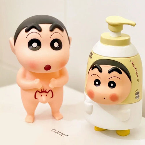 Shin-chan handwash bottle and anime figures