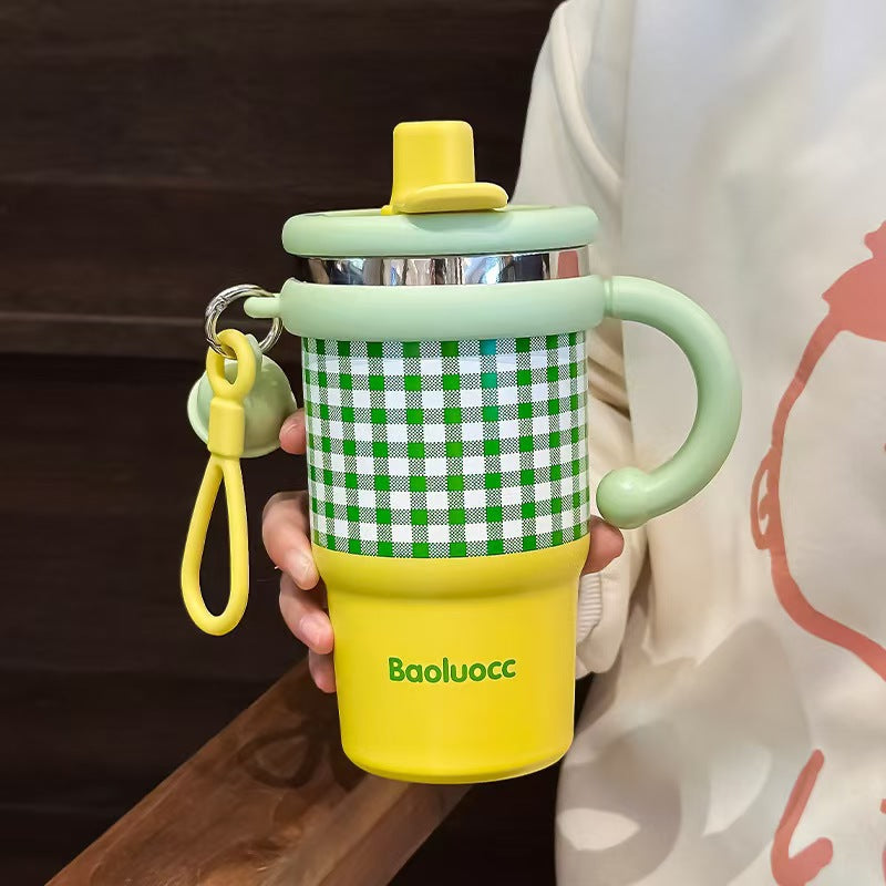 Checkered Steel Tumbler