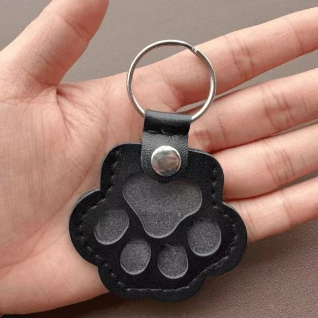 Pet Hair Paw Keychain