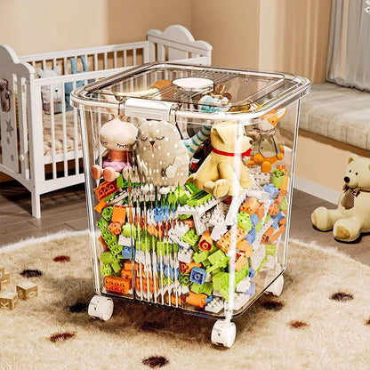 Transparent Rolling Storage Bin