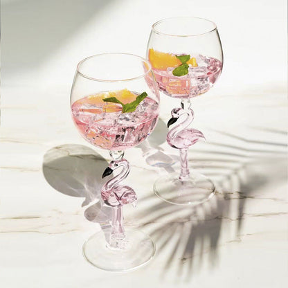 Flamingo Drink Glass