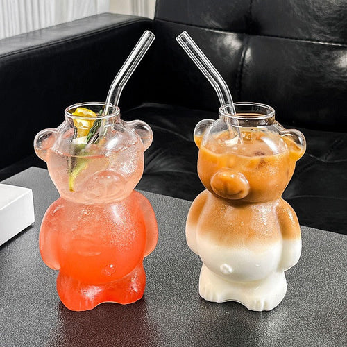 Cute Bear Glass Cup