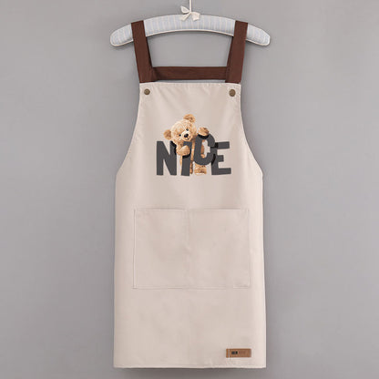 Bear Design Waterproof Apron