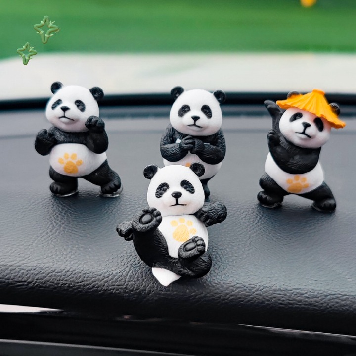 Panda Car Ornament (4 Pieces)