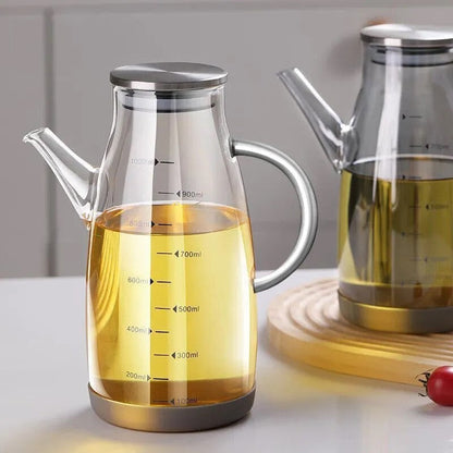 Glass Oil Bottle With Measurement