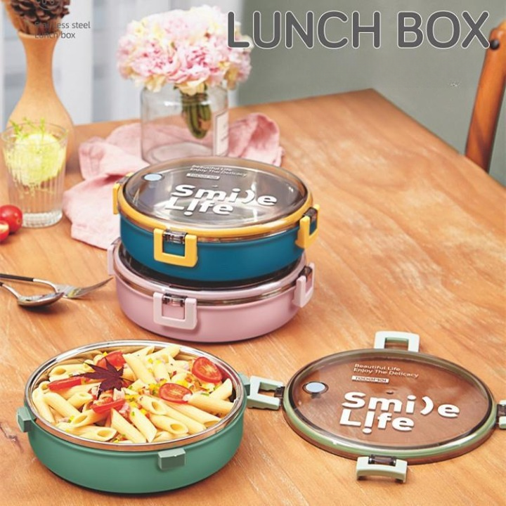 Stainless Steel Round Lunch Box