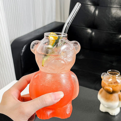Cute Bear Glass Cup