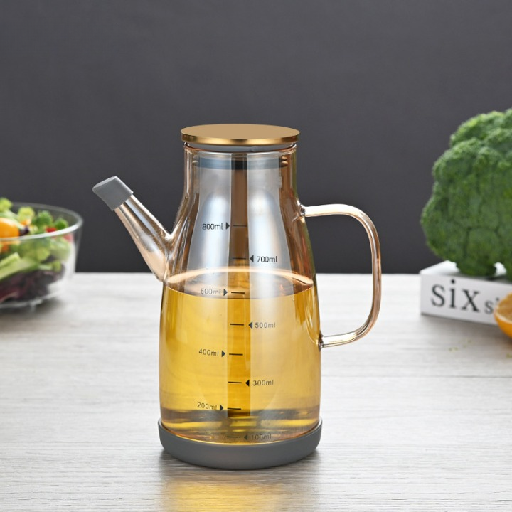 Glass Oil Bottle With Measurement