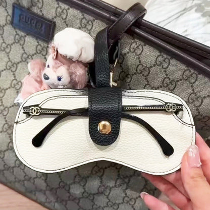 Portable Leather Sunglasses Holder