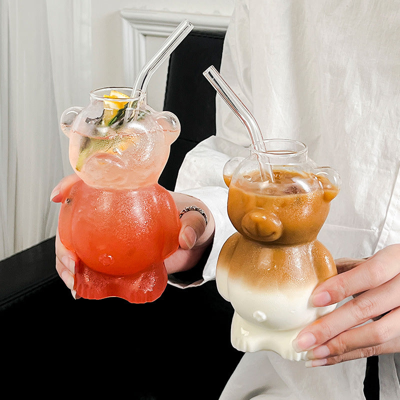 Cute Bear Glass Cup