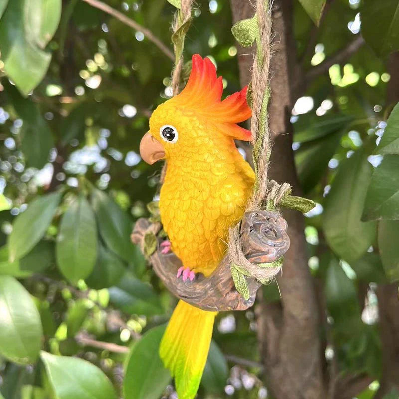 Hanging Parrot Decor Ornament