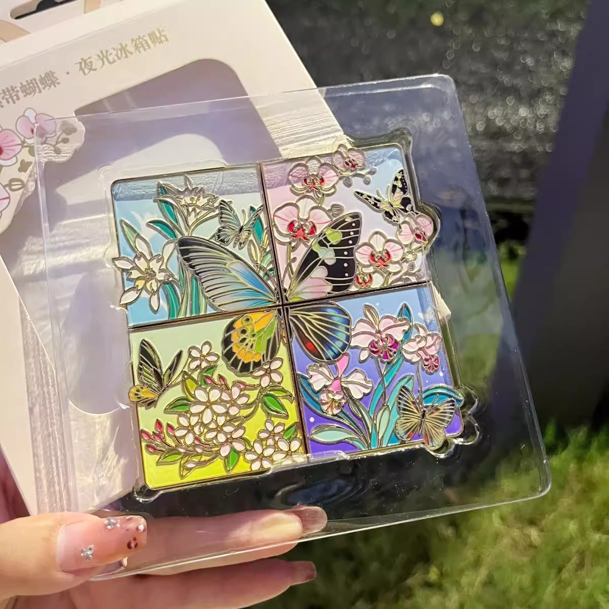 Glowing Butterfly Fridge Magnet