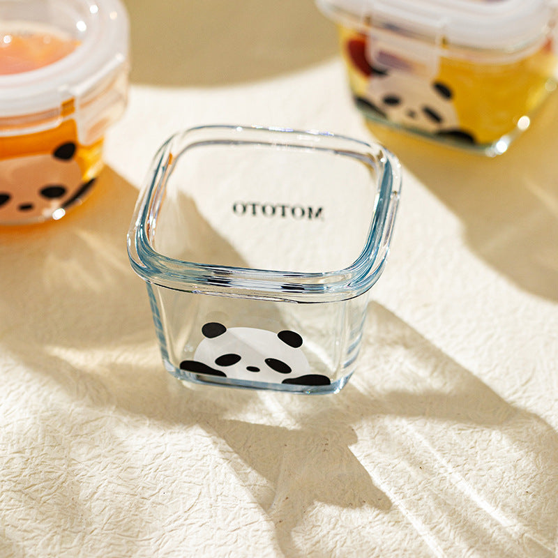 Panda Glass Food Container