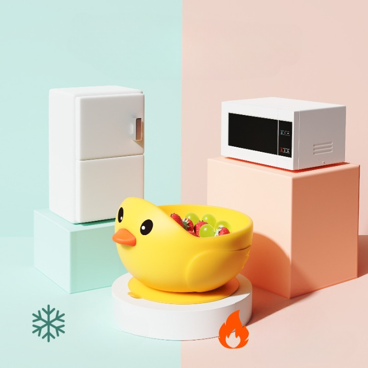 Duck Style Silicone Toddler Bowl