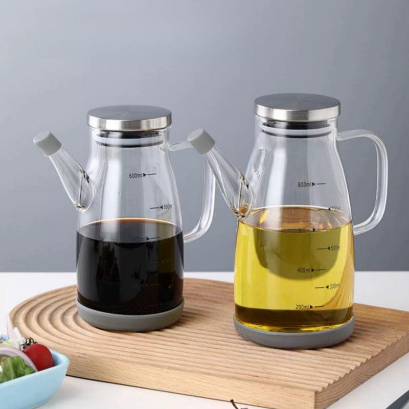 Glass Oil Bottle With Measurement