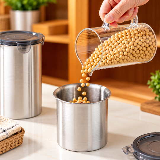 Stackable Airtight Steel Container Set