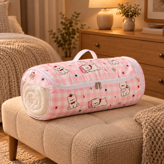 Roll Up Storage Bag — evening bedroom