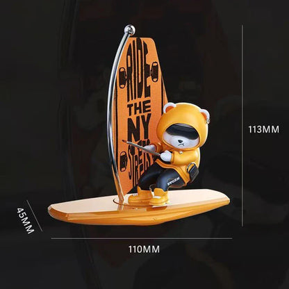 Surfing Panda Car Ornament