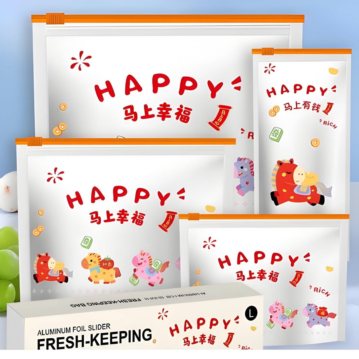 Cartoon Slider Zipper Bag