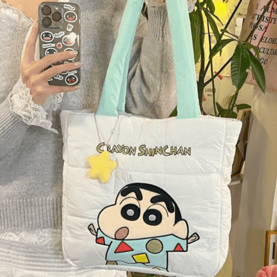 Shinchan Plush Tote Bags