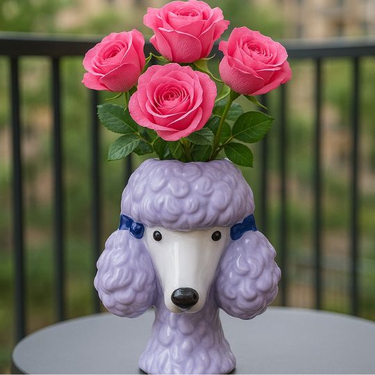Poodle Flower Vase