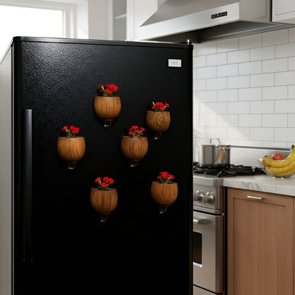 Magnetic Wooden Pots