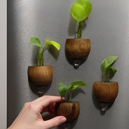 Magnetic Wooden Pots