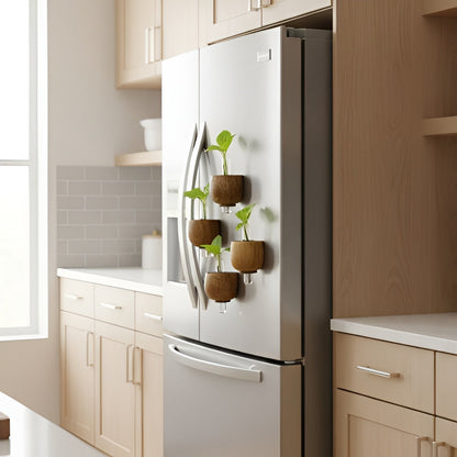 Magnetic Wooden Pots